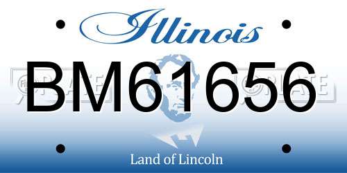 BM61656 Illinois License Plate