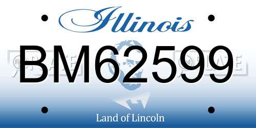 BM62599 Illinois License Plate