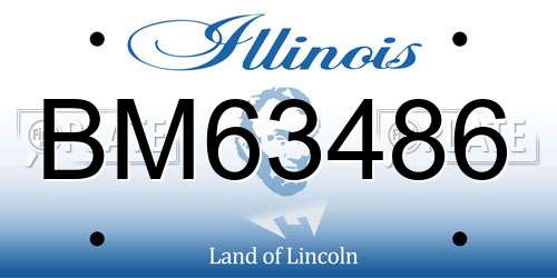 BM63486 Illinois License Plate