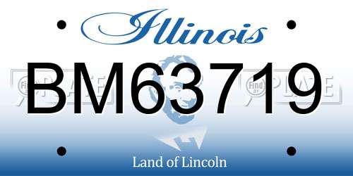 BM63719 Illinois License Plate