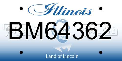 BM64362 Illinois License Plate
