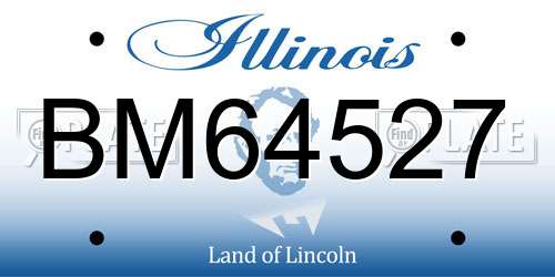BM64527 Illinois License Plate