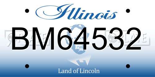 BM64532 Illinois License Plate