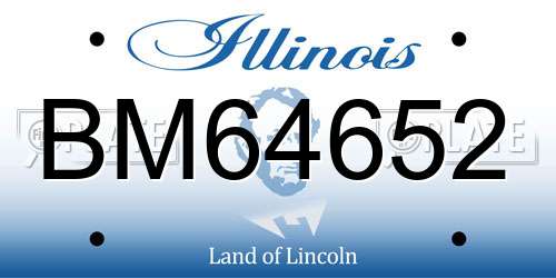 BM64652 Illinois License Plate