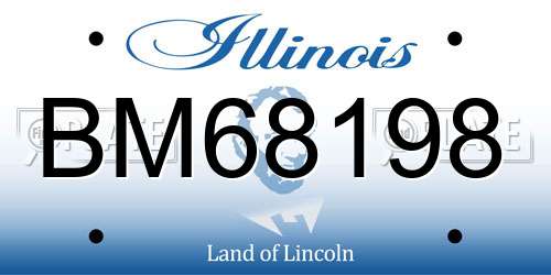 BM68198 Illinois License Plate