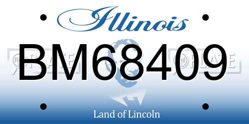BM68409 Illinois License Plate