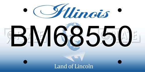 BM68550 Illinois License Plate