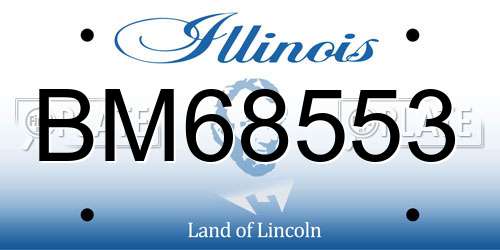 BM68553 Illinois License Plate