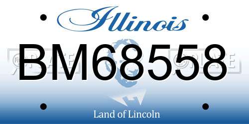 BM68558 Illinois License Plate