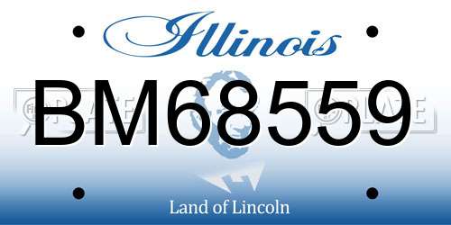 BM68559 Illinois License Plate
