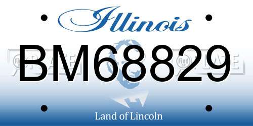 BM68829 Illinois License Plate