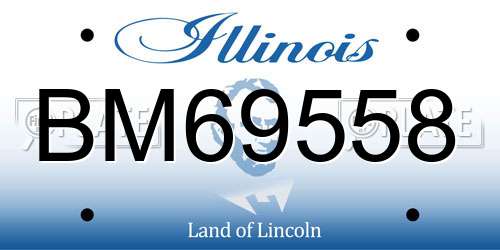 BM69558 Illinois License Plate
