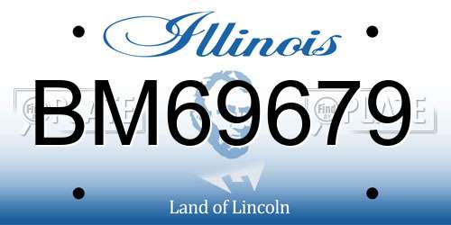 BM69679 Illinois License Plate