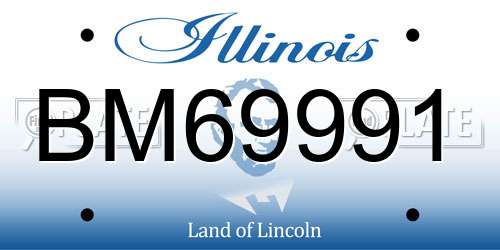 BM69991 Illinois License Plate