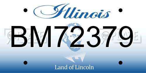 BM72379 Illinois License Plate