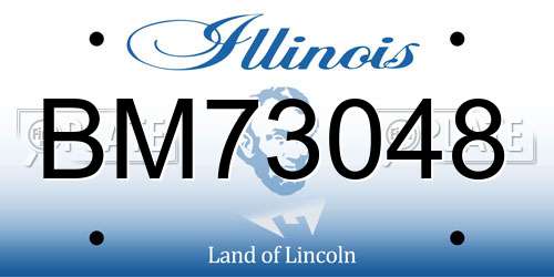 BM73048 Illinois License Plate