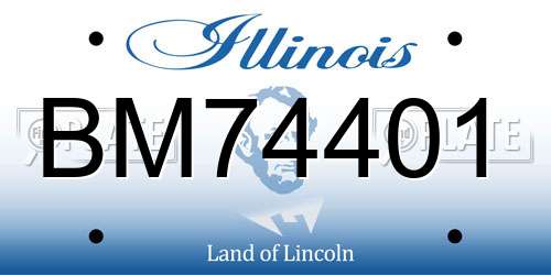 BM74401 Illinois License Plate