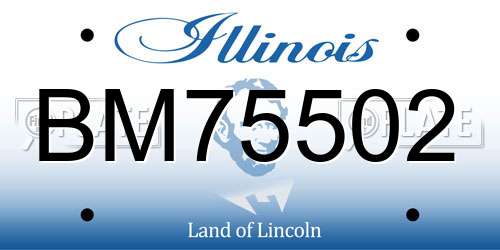 BM75502 Illinois License Plate