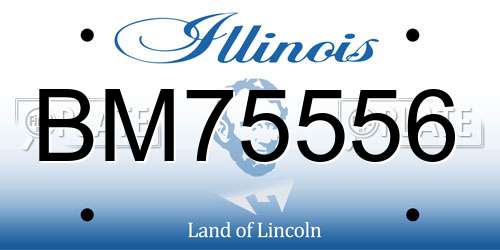 BM75556 Illinois License Plate