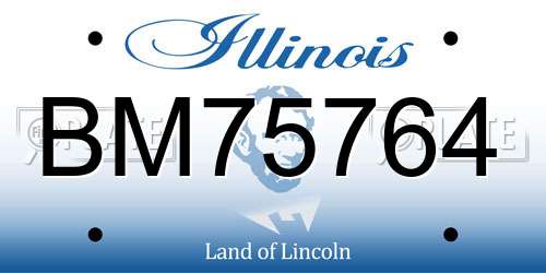 BM75764 Illinois License Plate