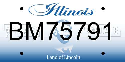 BM75791 Illinois License Plate