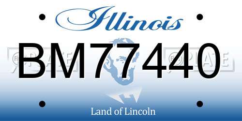 BM77440 Illinois License Plate
