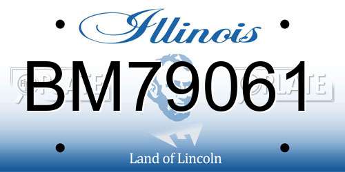 BM79061 Illinois License Plate