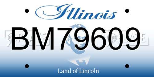 BM79609 Illinois License Plate