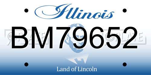 BM79652 Illinois License Plate