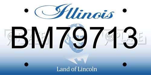 BM79713 Illinois License Plate