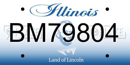 BM79804 Illinois License Plate