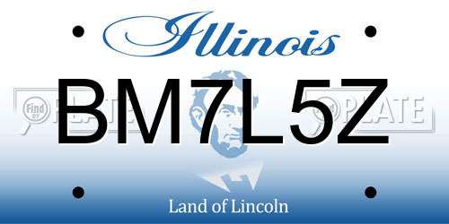 BM7L5Z Illinois License Plate
