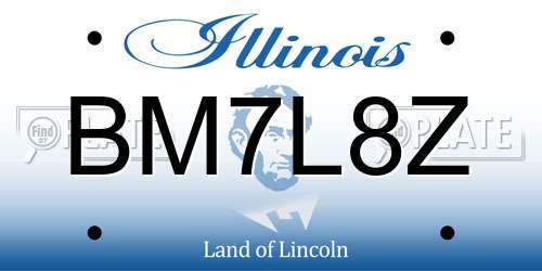 BM7L8Z Illinois License Plate