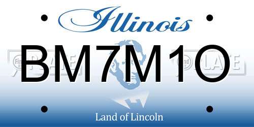 BM7M1O Illinois License Plate