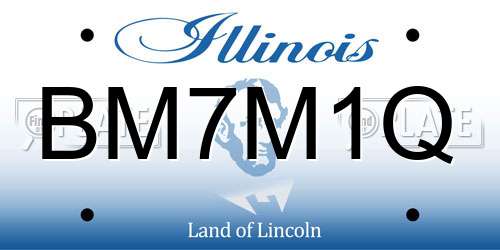 BM7M1Q Illinois License Plate