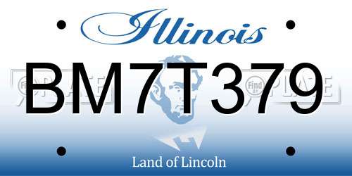 BM7T379 Illinois License Plate