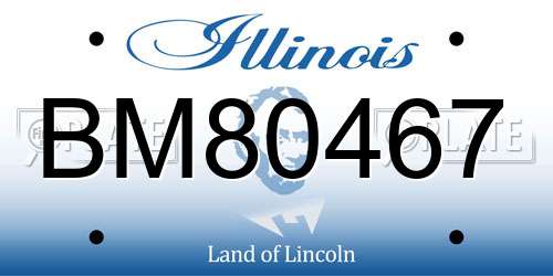 BM80467 Illinois License Plate