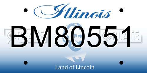 BM80551 Illinois License Plate