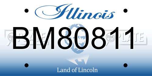 BM80811 Illinois License Plate