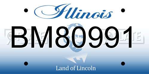 BM80991 Illinois License Plate
