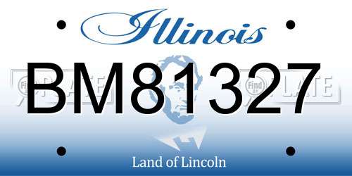 BM81327 Illinois License Plate