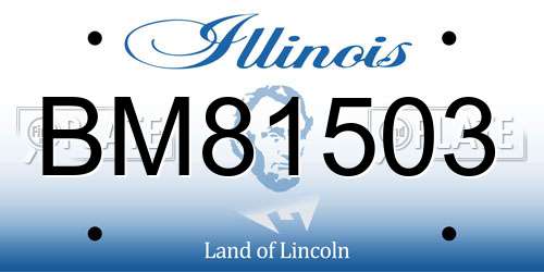 BM81503 Illinois License Plate