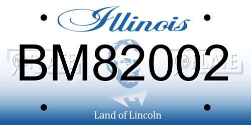BM82002 Illinois License Plate