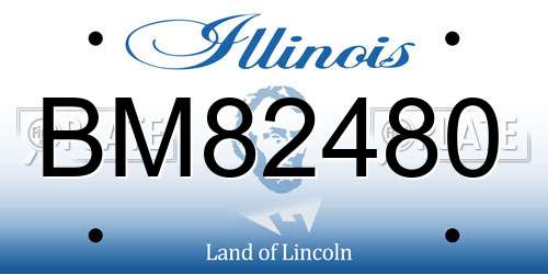 BM82480 Illinois License Plate