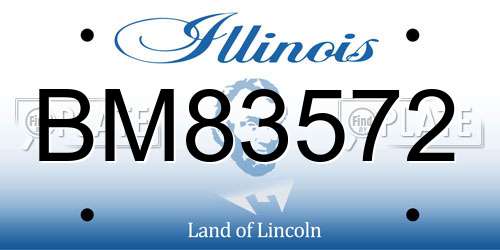 BM83572 Illinois License Plate