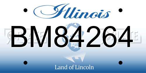 BM84264 Illinois License Plate
