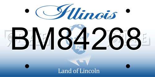 BM84268 Illinois License Plate