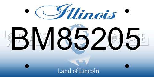 BM85205 Illinois License Plate