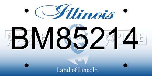 BM85214 Illinois License Plate
