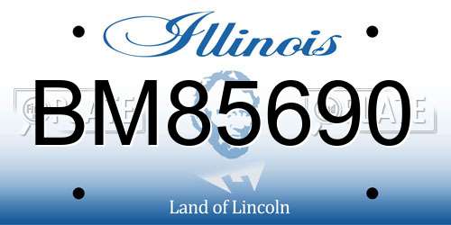 BM85690 Illinois License Plate